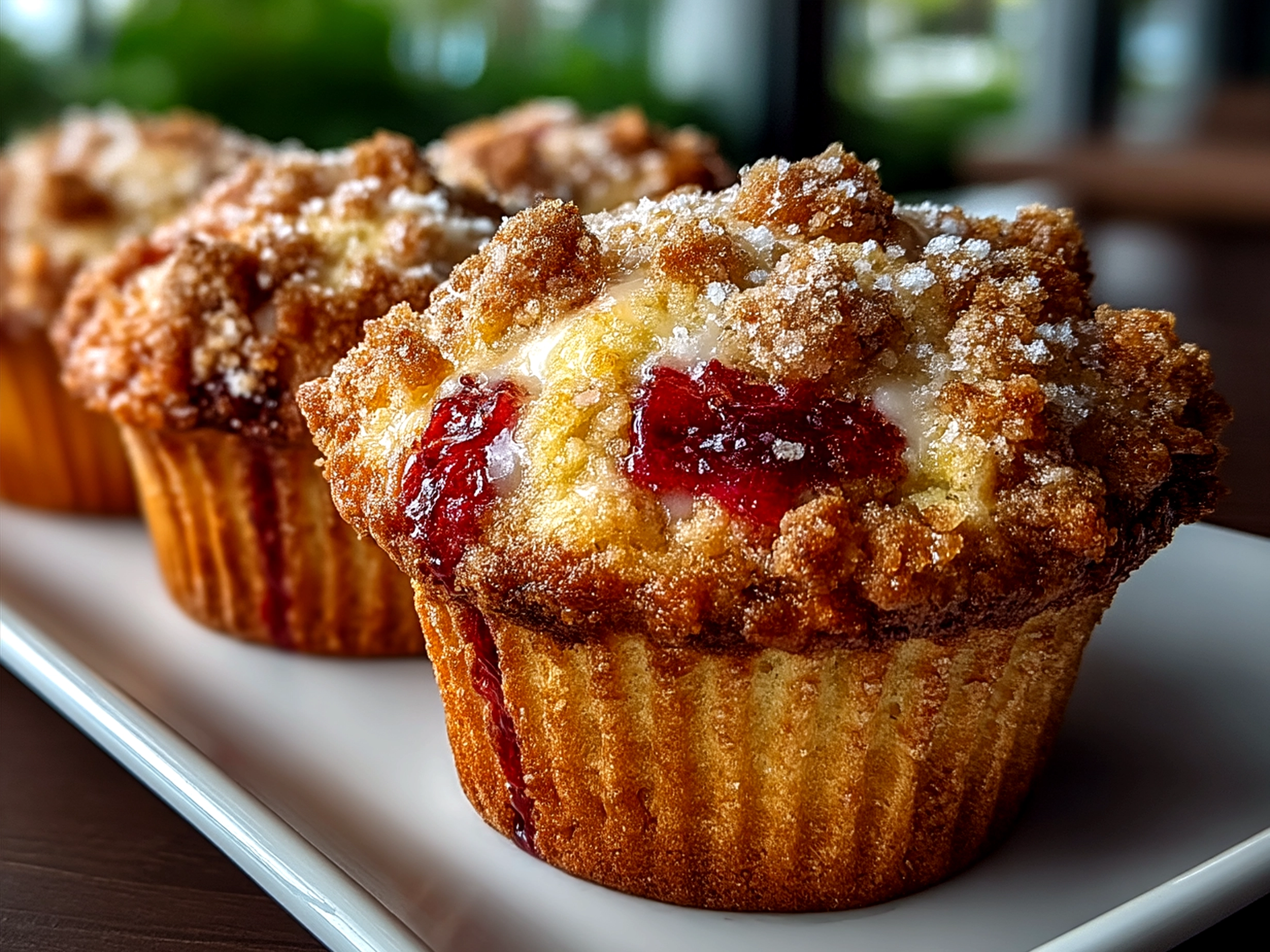 Rhubarb Streusel Muffins