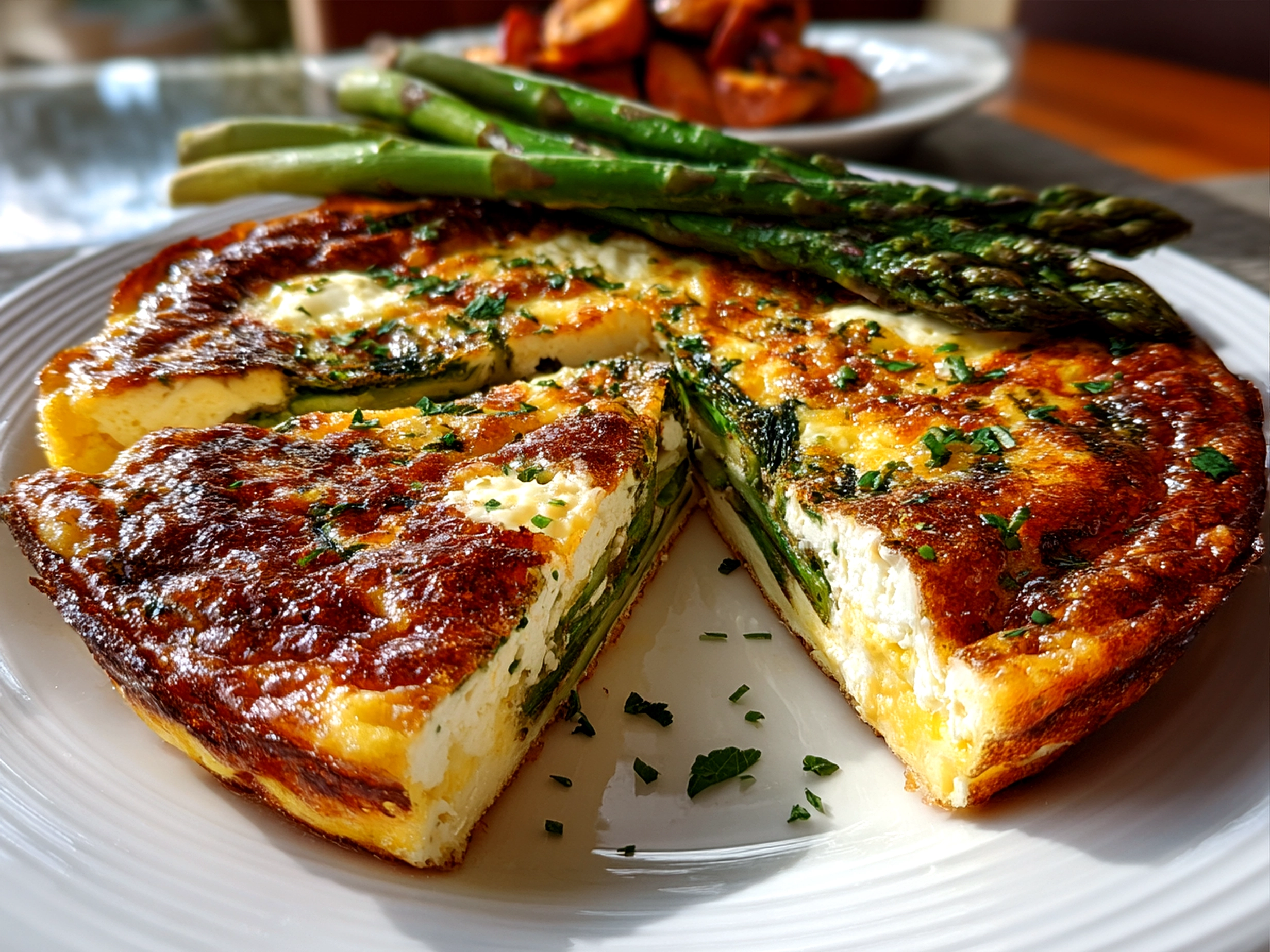 Spring Frittata with Goat Cheese