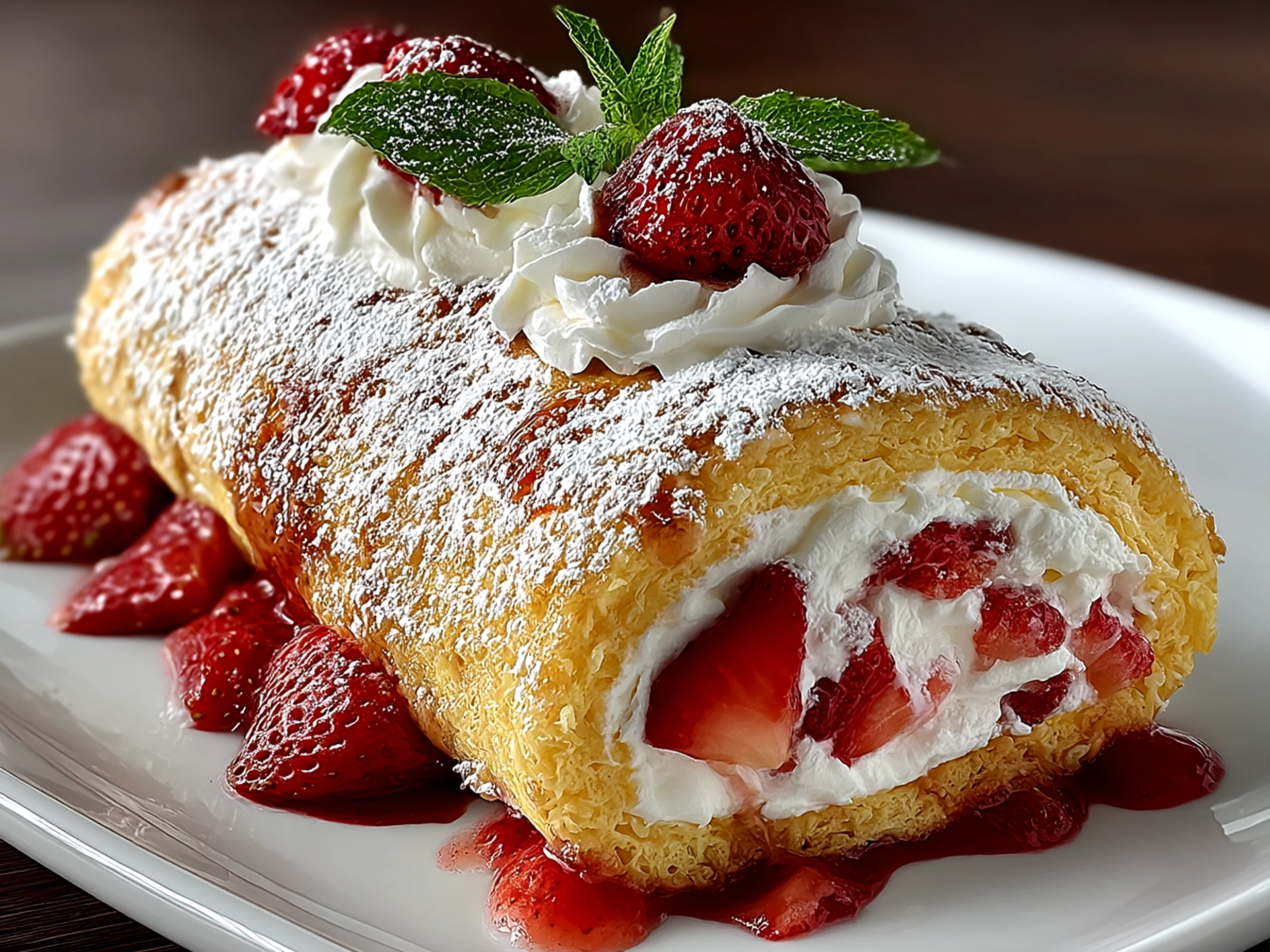 Strawberry Shortcake Roll