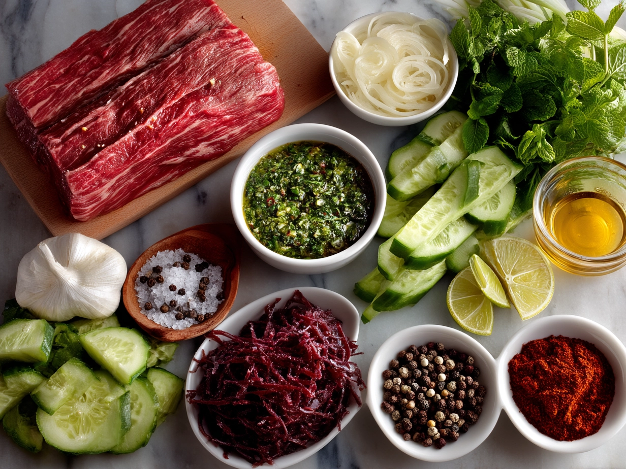 Ingredients for Argentine Chimichurri Flank Steak