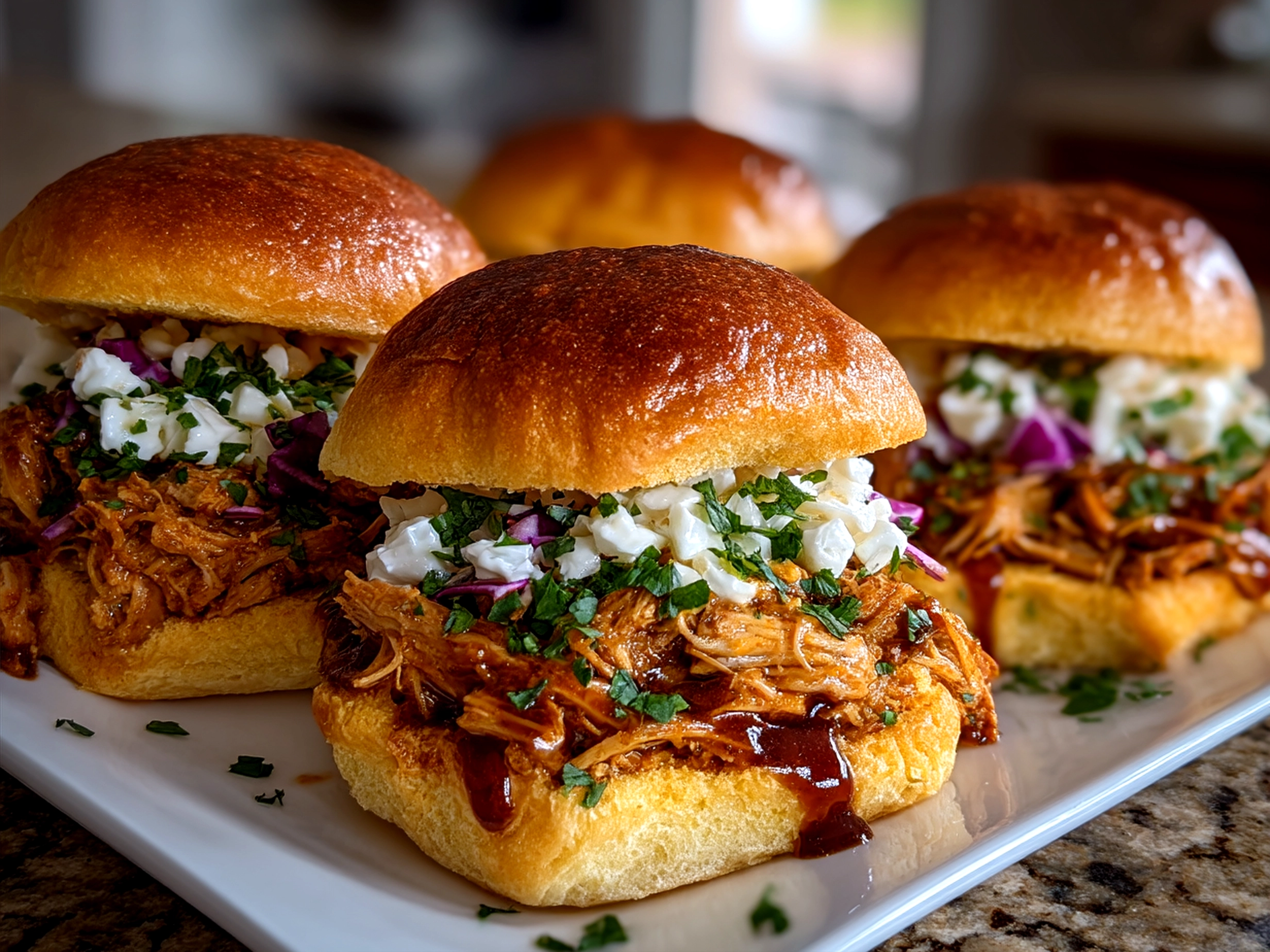 BBQ Pulled Chicken Sandwiches