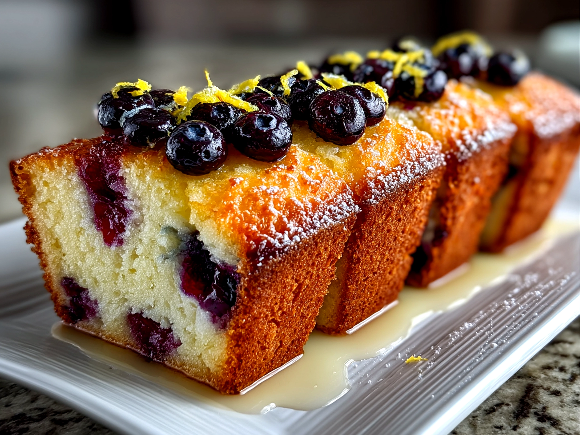 Blueberry Lemon Pound Cake with Zest