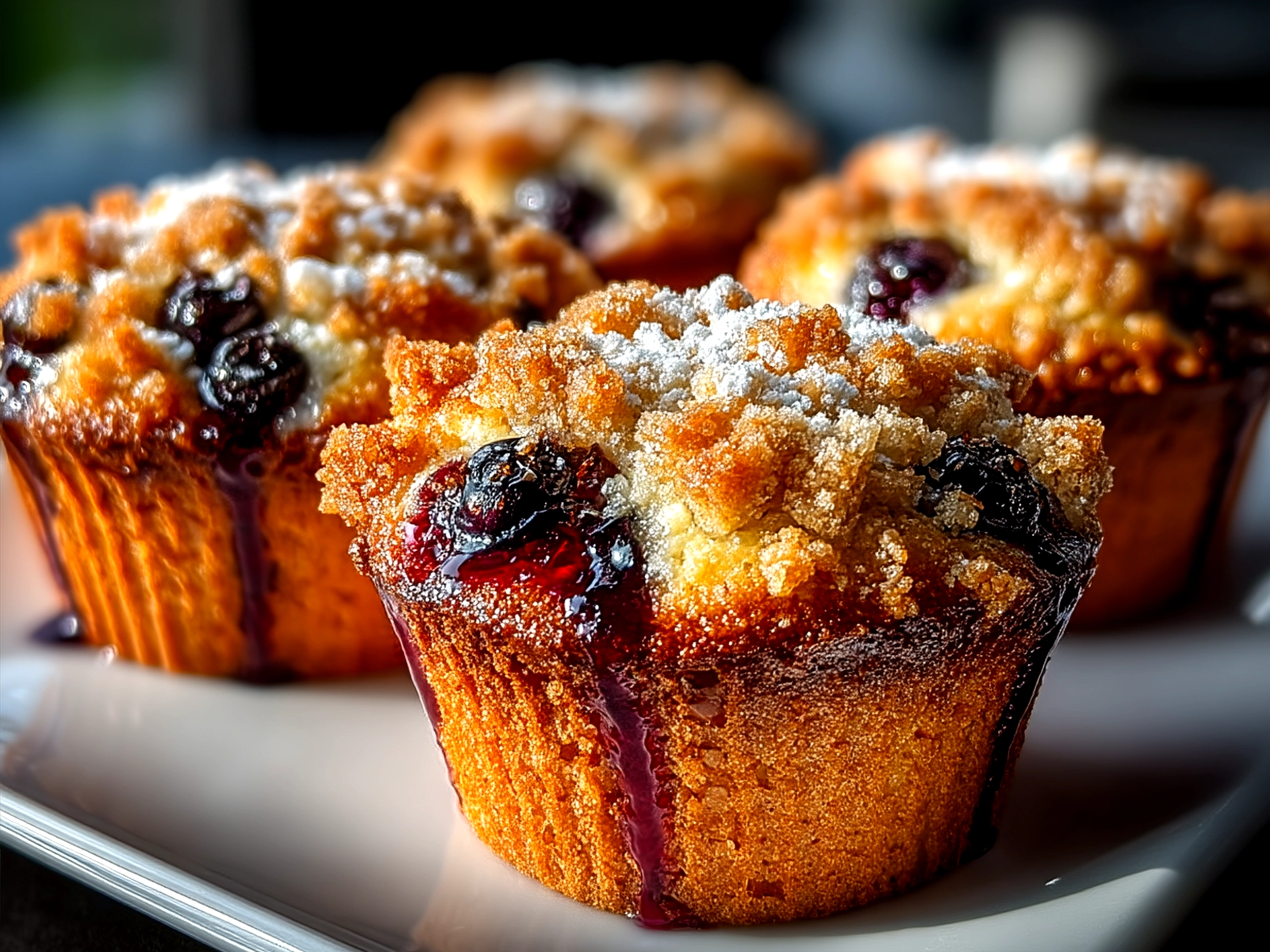 blueberry streusel muffins