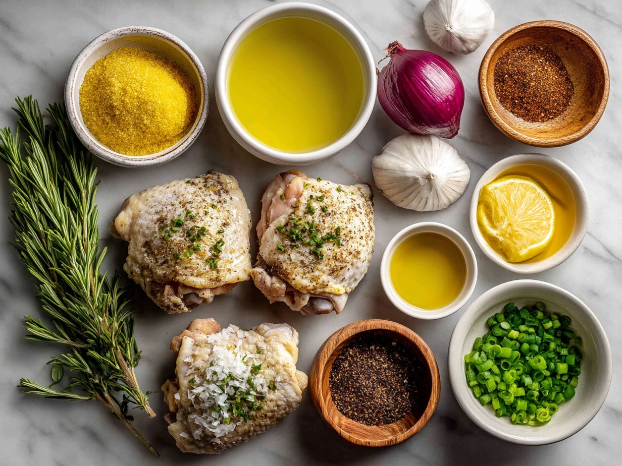 Ingredients for Brown Sugar Garlic Chicken Thighs