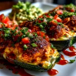 buffalo chicken zucchini boats
