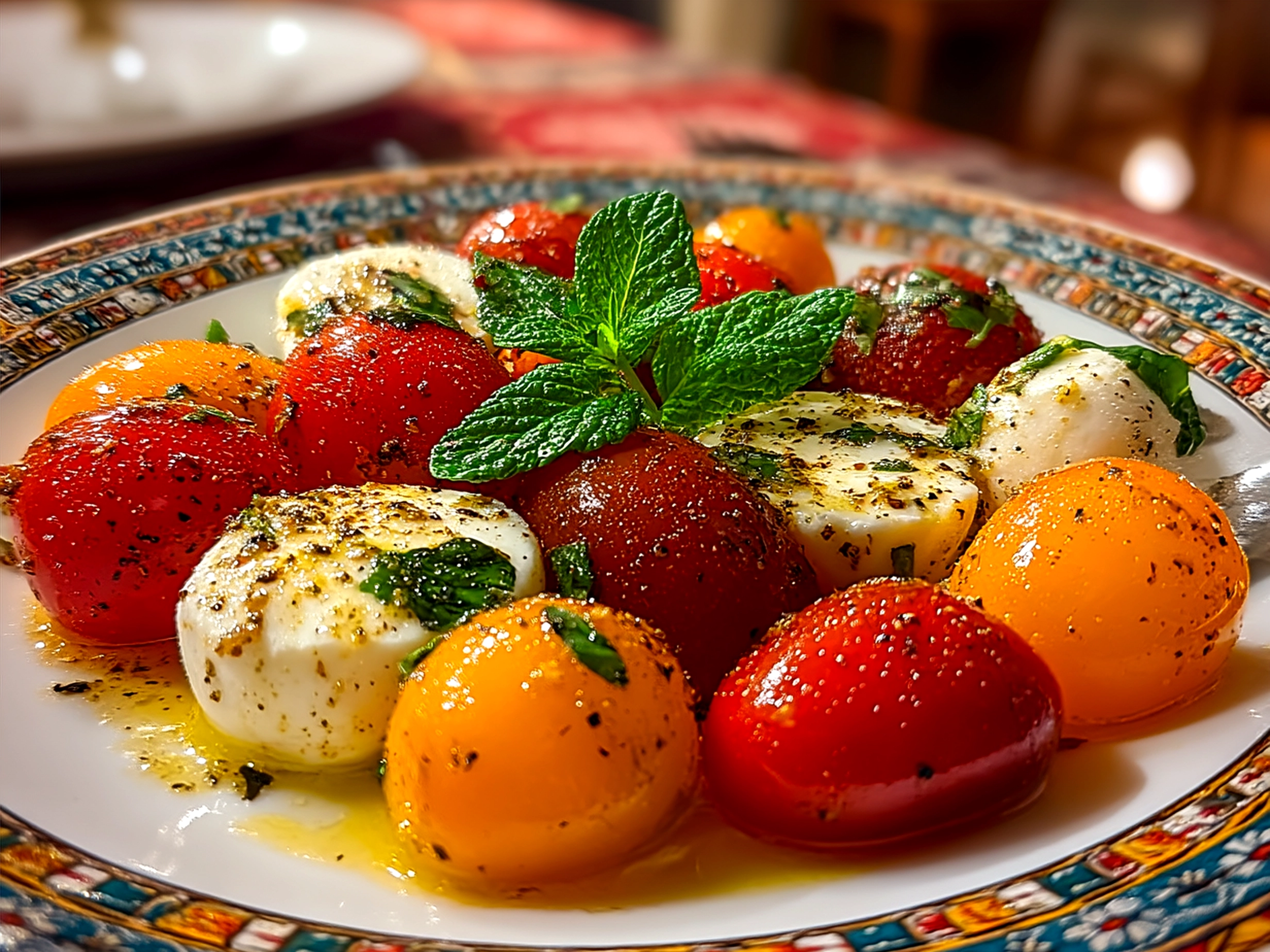 Caprese Salad with Cherry Tomatoes
