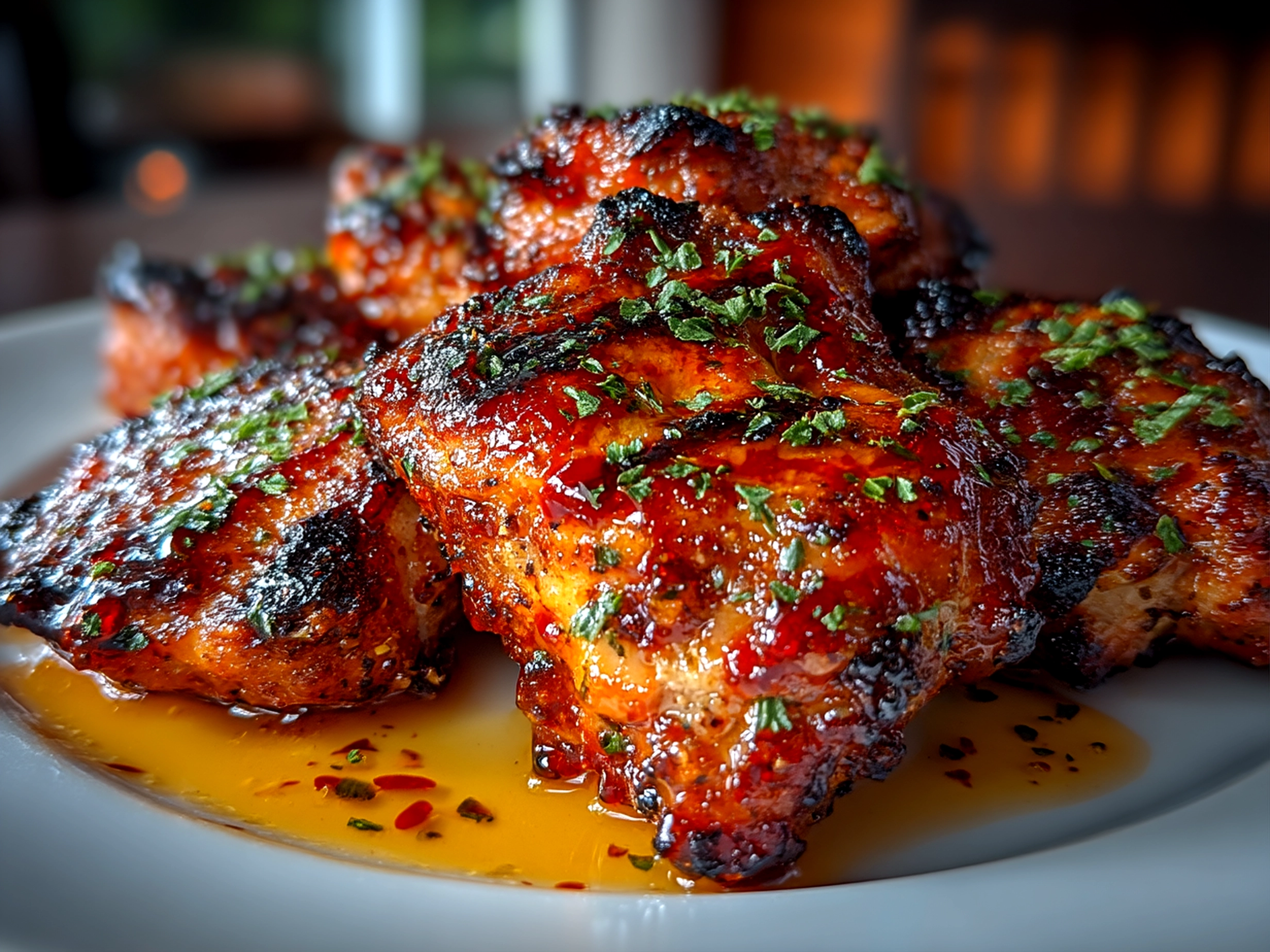Cherry Chipotle BBQ Chicken Thighs