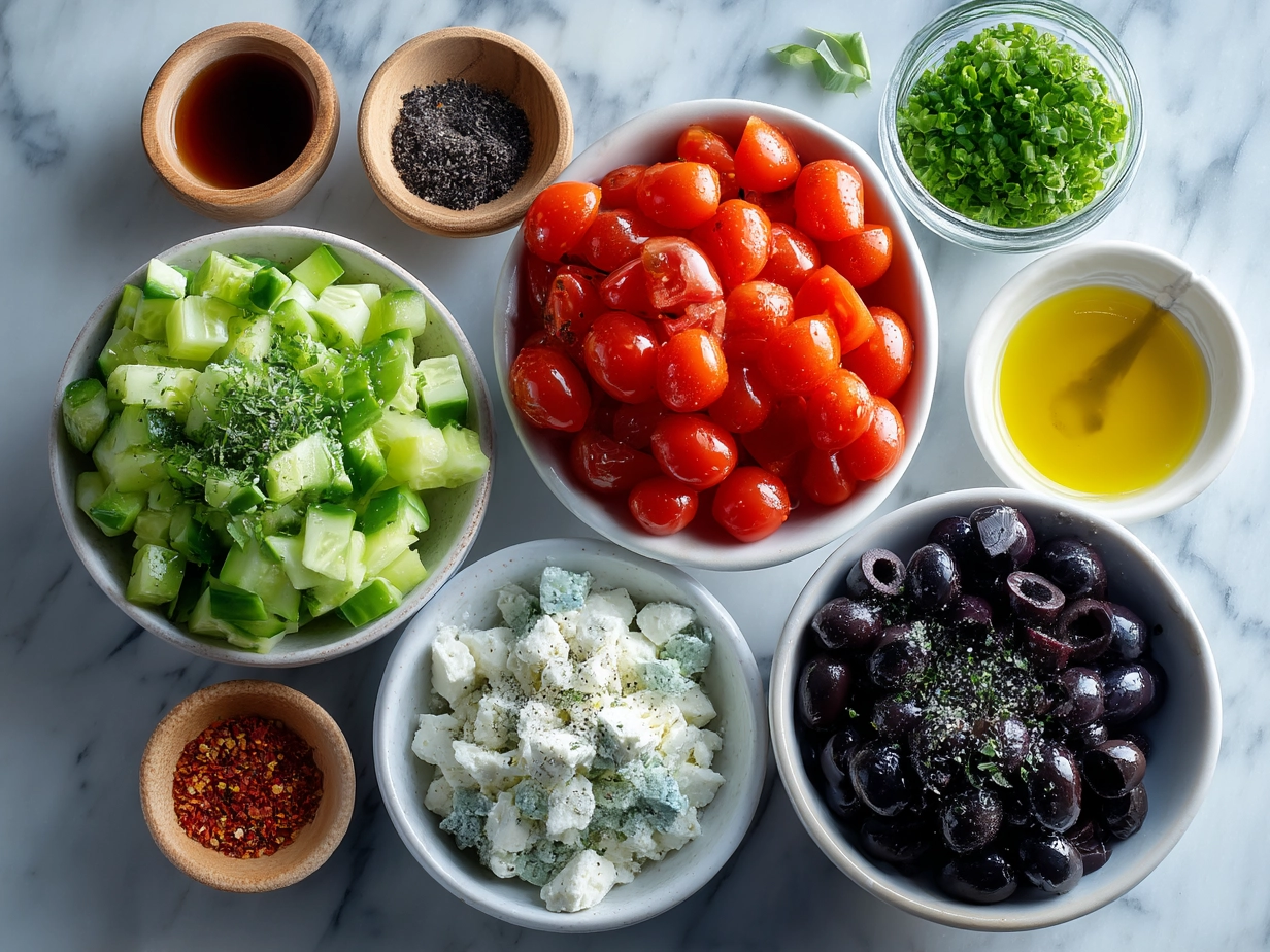 Ingredients for Chopped Italian Salad