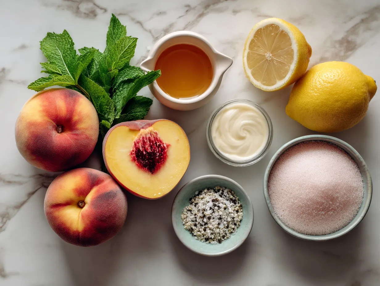 Ingredients for Frozen Peach Lemonade