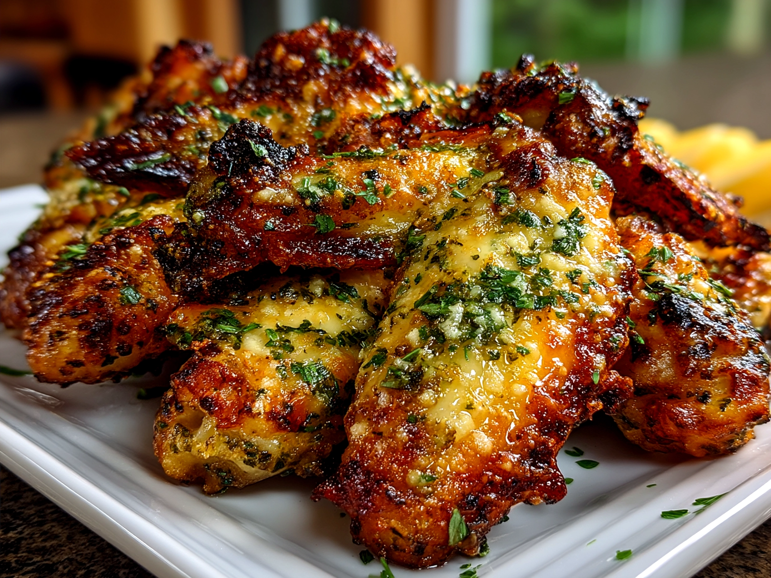 Garlic Parmesan Air Fryer Wings