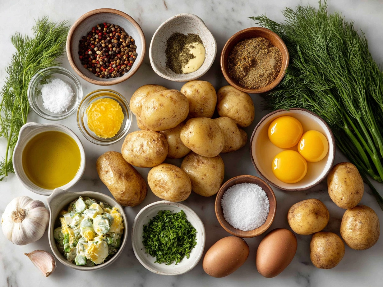 Ingredients for Authentic German Potato Salad