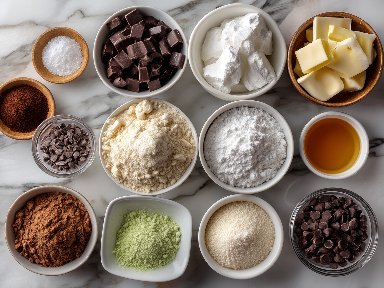 Ingredients laid out for a graduation dessert table