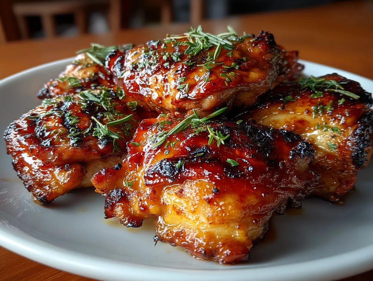 Grilled BBQ Chicken Thighs