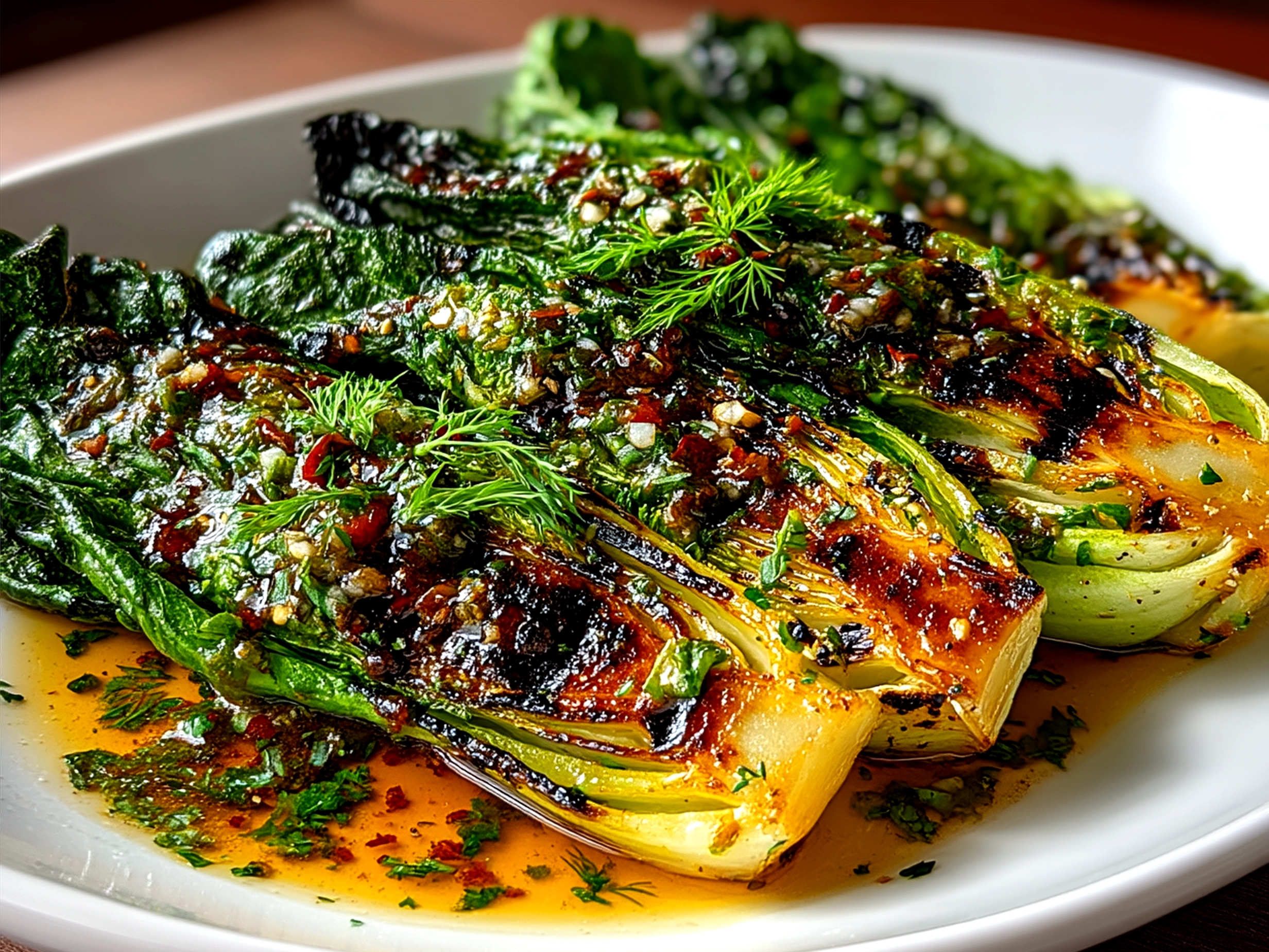 grilled romaine salad