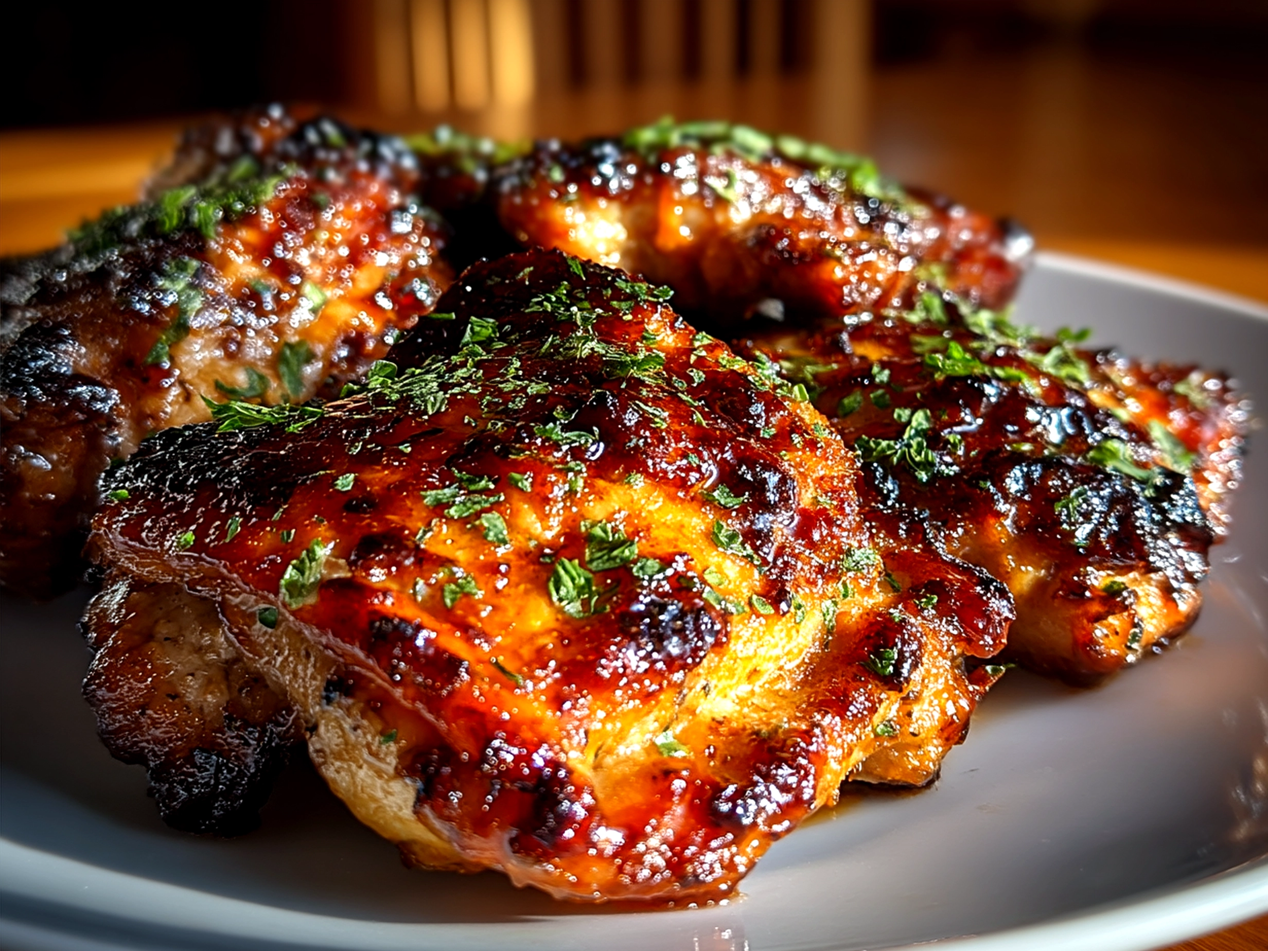 Honey Garlic BBQ Chicken Thighs