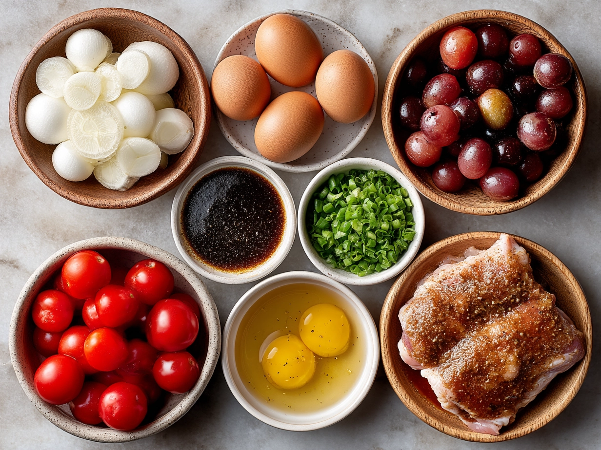 Ingredients for Honey Garlic BBQ Chicken Thighs
