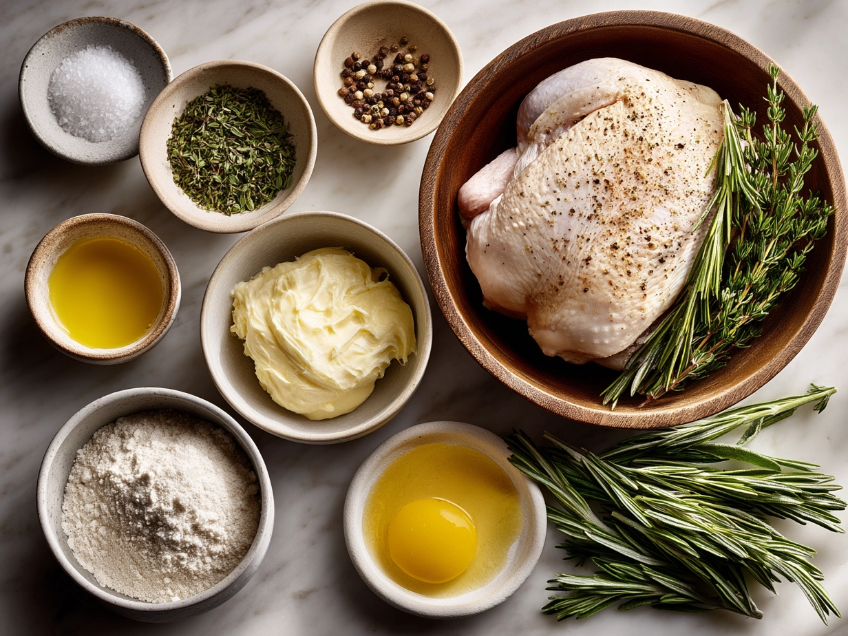 Ingredients for Marry Me Chicken laid out on a kitchen table