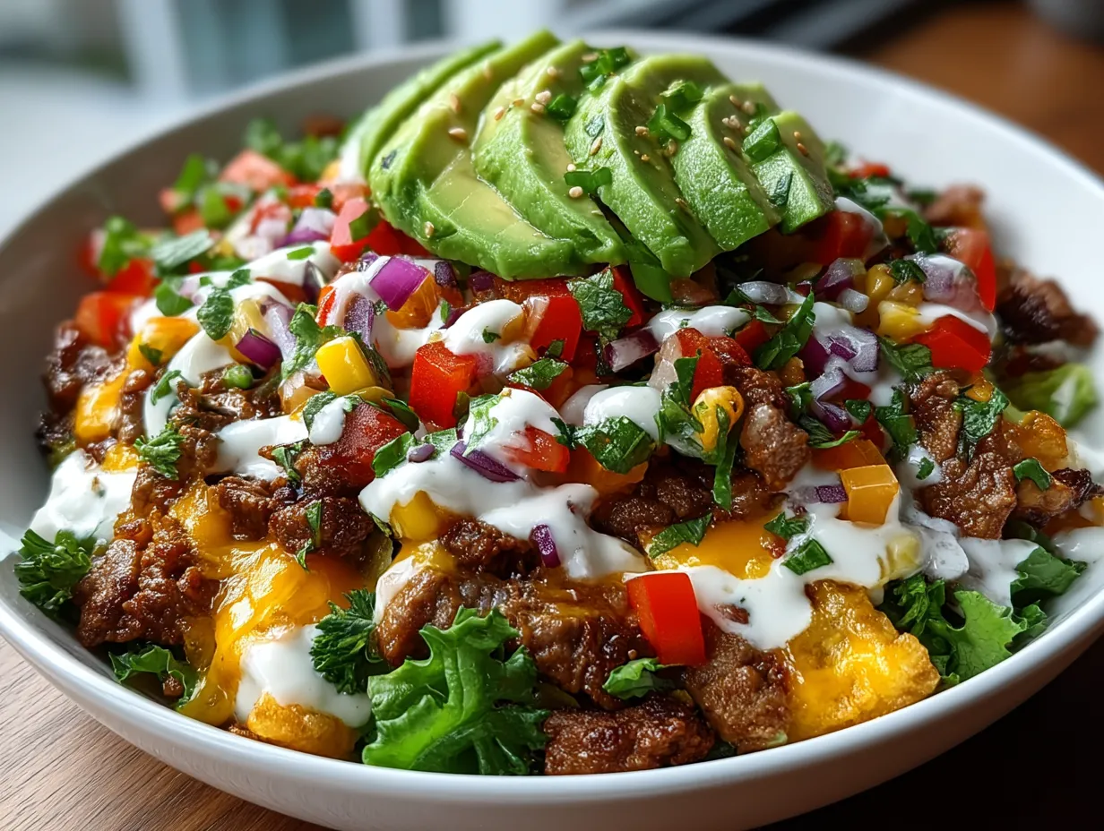 Mexican Chopped Salad served in a rustic bowl ready to enjoy
