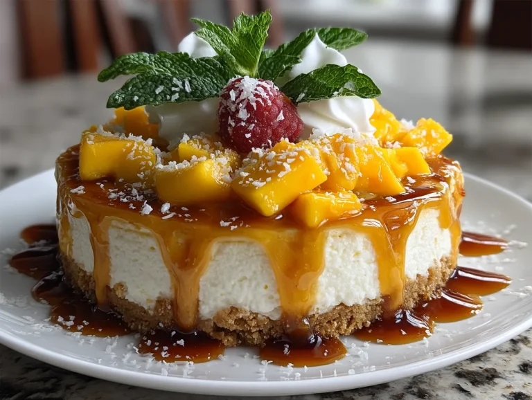 No-Bake Mango Cheesecake
