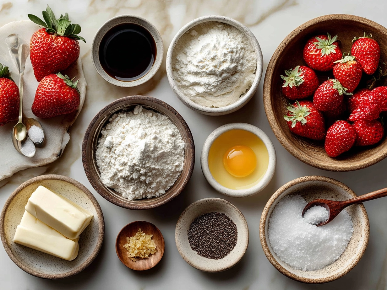 Ingredients for No Bake Strawberry Cheesecake
