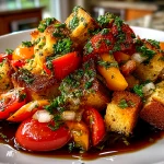 Peach Tomato Panzanella