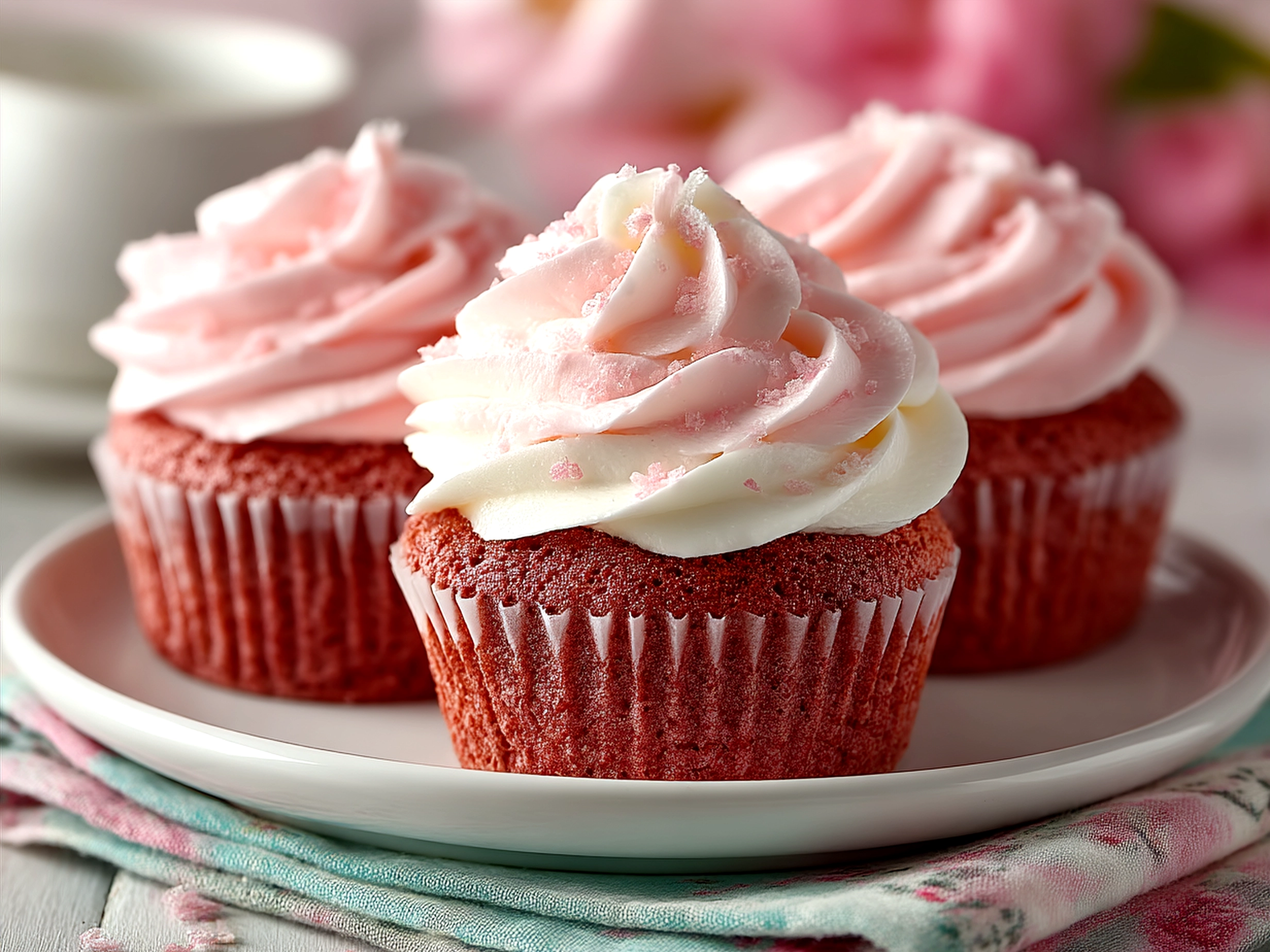 Pink Velvet Cupcakes