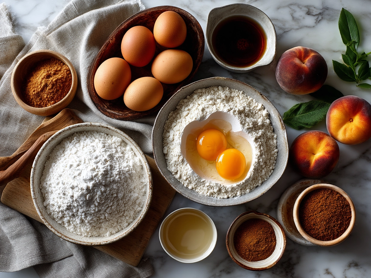 Ingredients for Southern Peach Cobbler