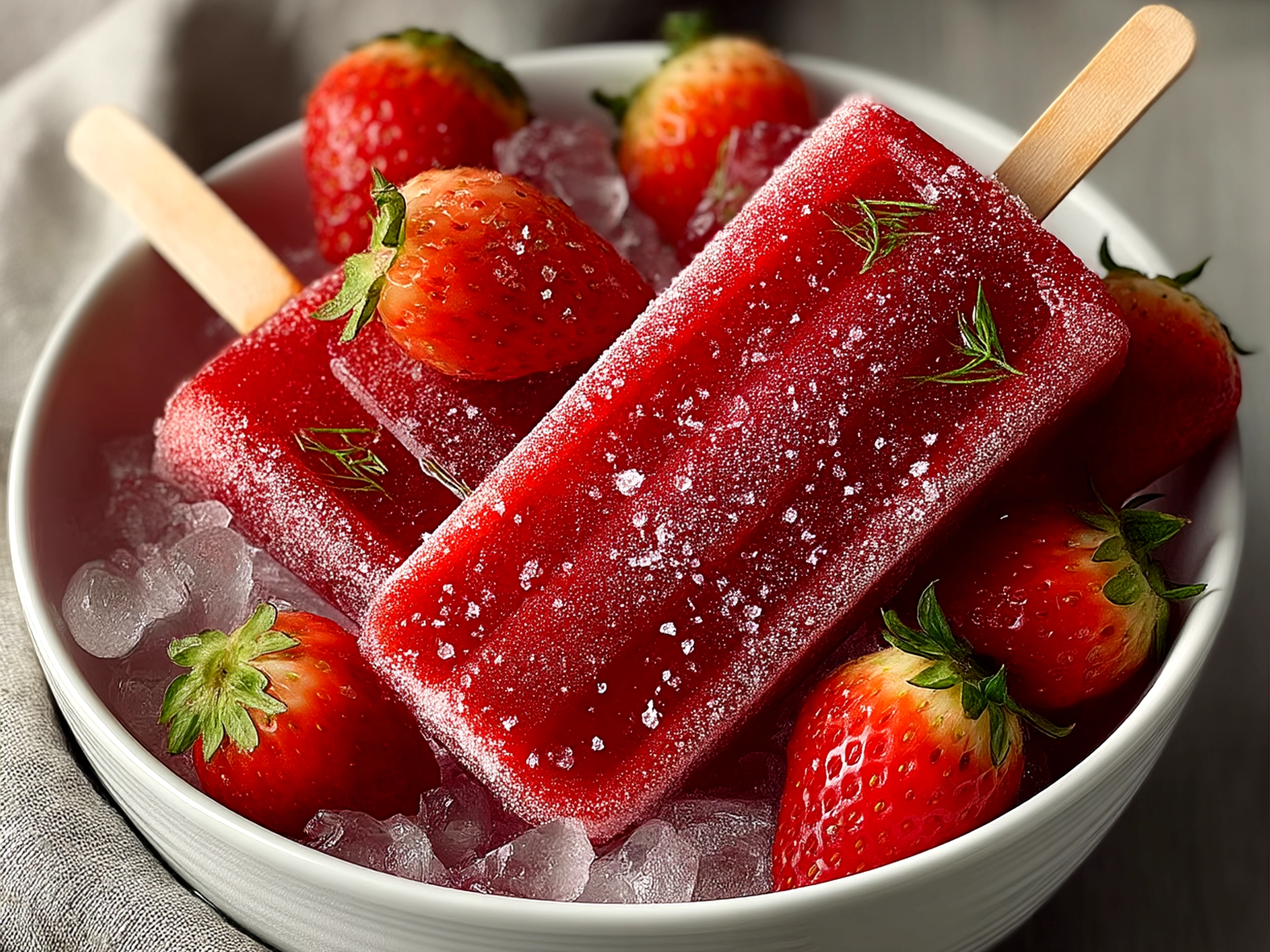 Strawberry Lemonade Popsicles