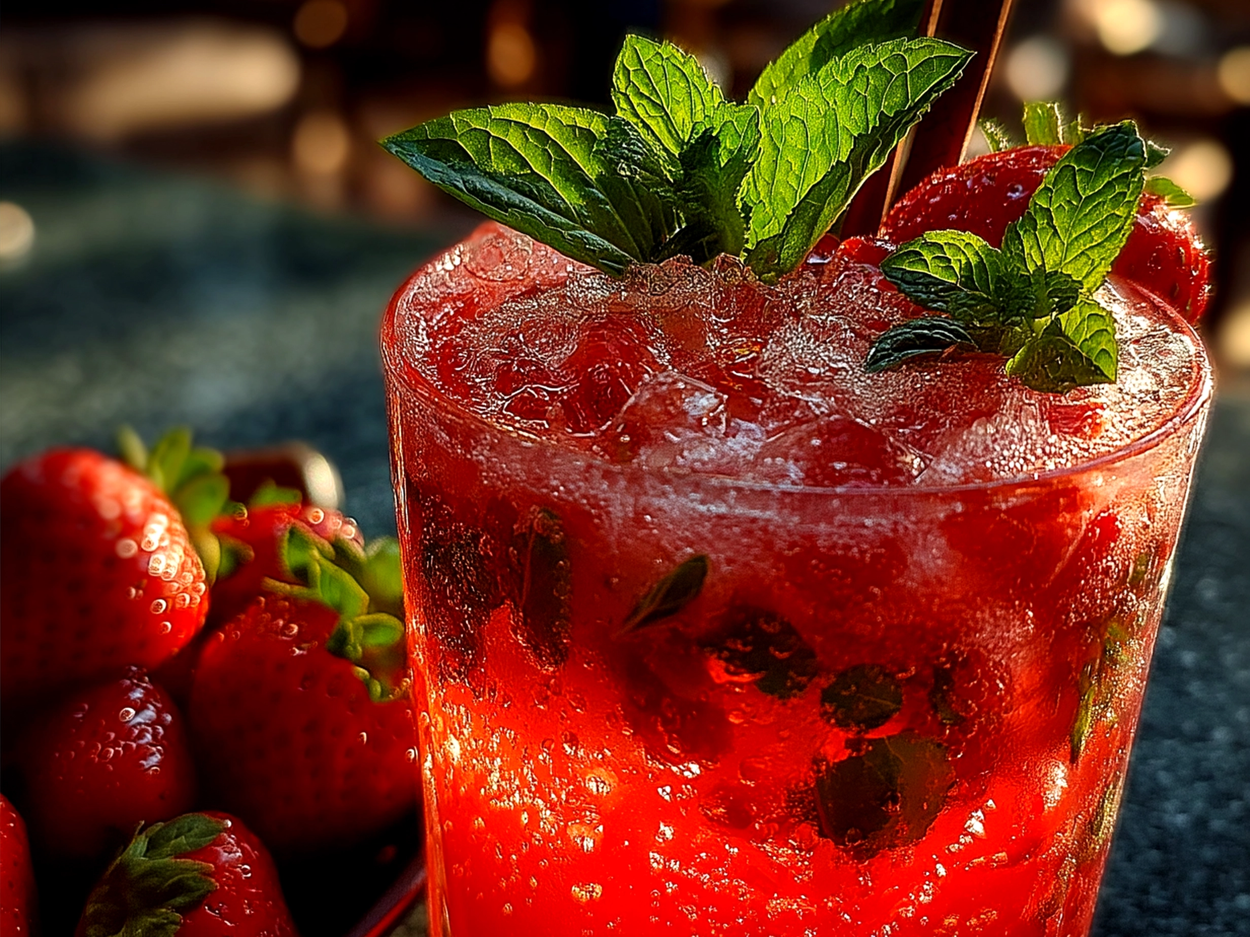 Strawberry Mint Lemonade