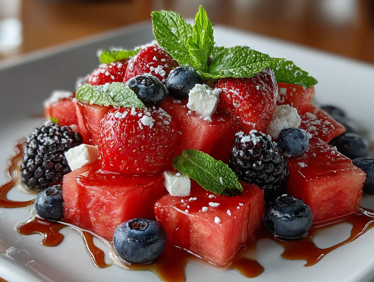 Watermelon Berry Salad