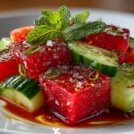 Watermelon Cucumber Salad