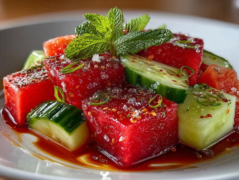 Watermelon Cucumber Salad