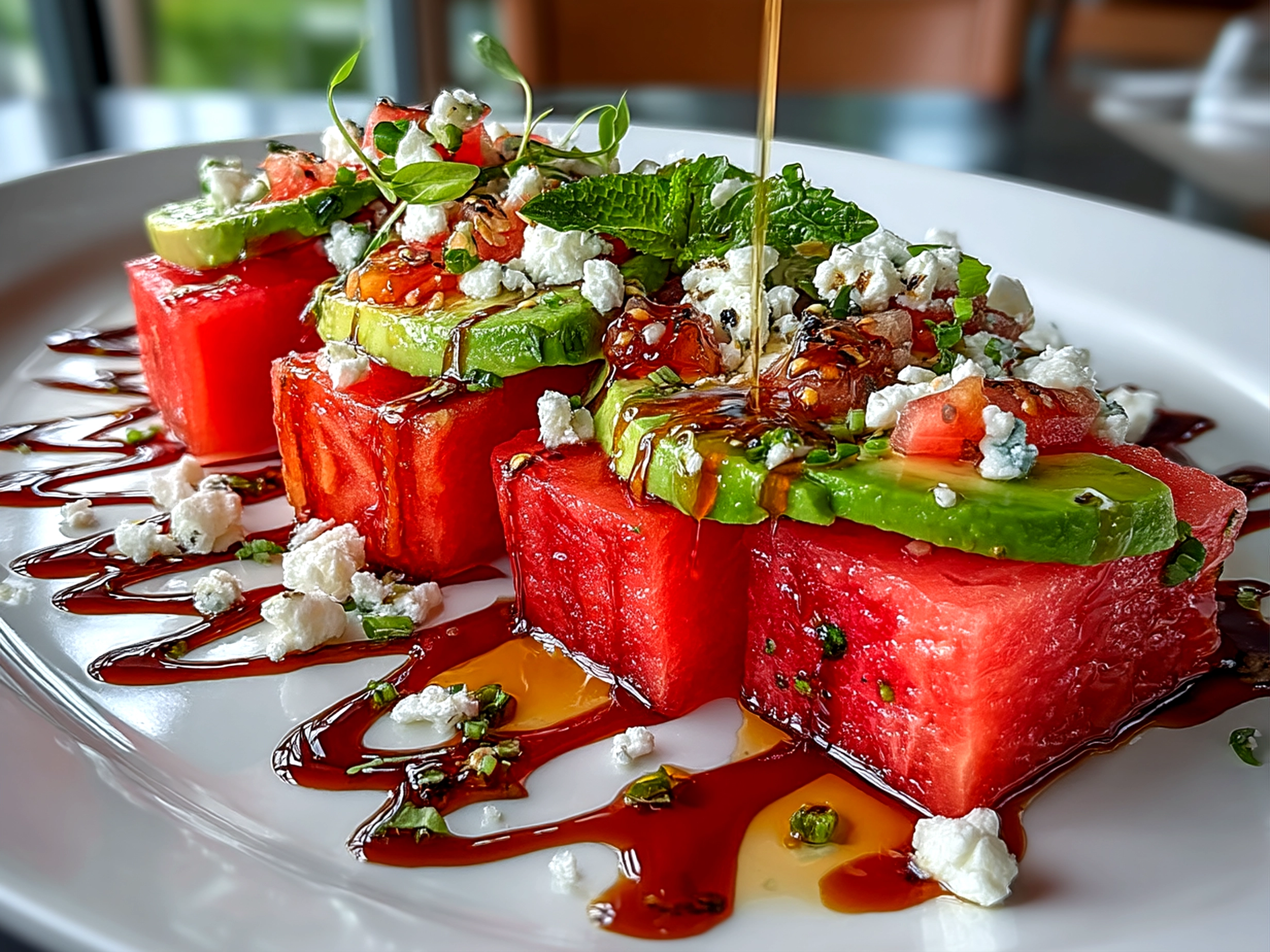 Watermelon Avocado Salad