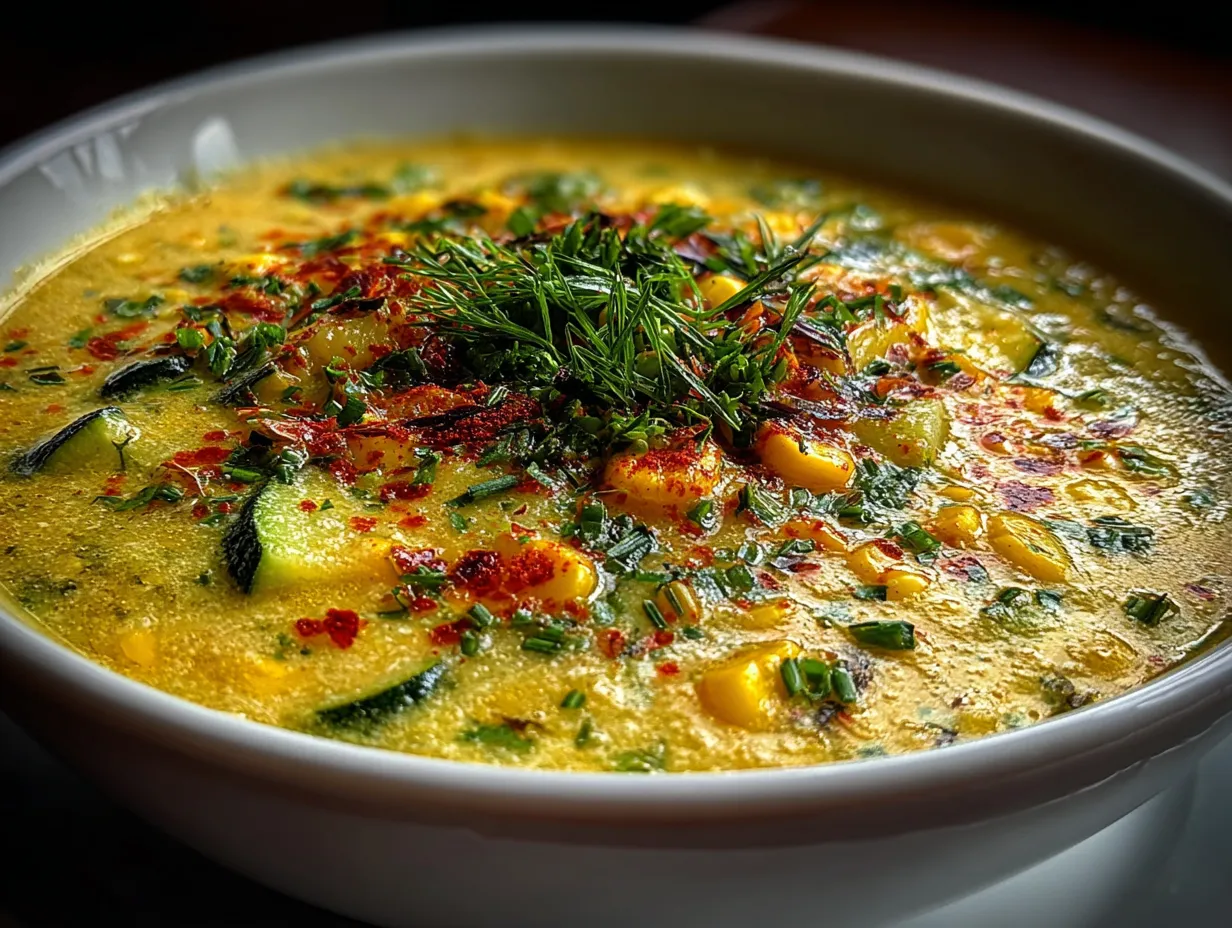 Creamy Corn and Zucchini Chowder